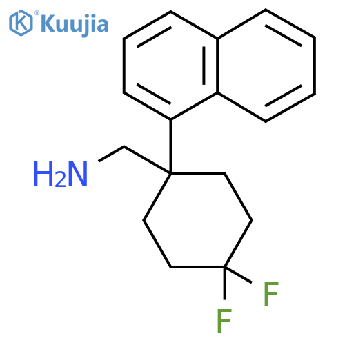 4,4-difluoro-1-(naphthalen-1-yl)cyclohexylmethanamine structure