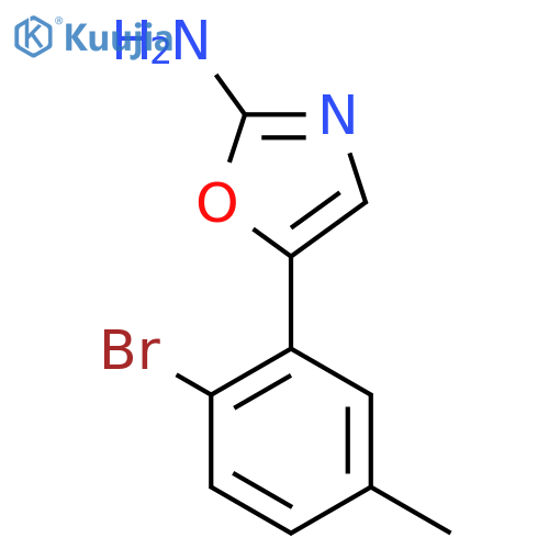 5-(2-bromo-5-methylphenyl)-1,3-oxazol-2-amine structure