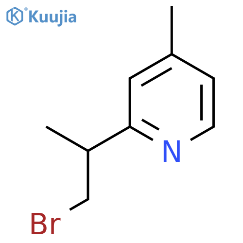 2-(1-bromopropan-2-yl)-4-methylpyridine structure