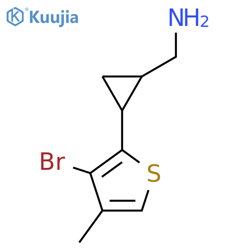 2-(3-bromo-4-methylthiophen-2-yl)cyclopropylmethanamine structure