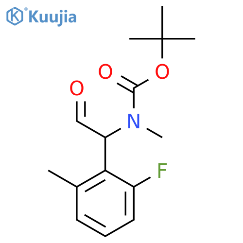 tert-butyl N-1-(2-fluoro-6-methylphenyl)-2-oxoethyl-N-methylcarbamate structure