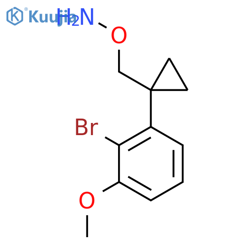 O-{1-(2-bromo-3-methoxyphenyl)cyclopropylmethyl}hydroxylamine structure