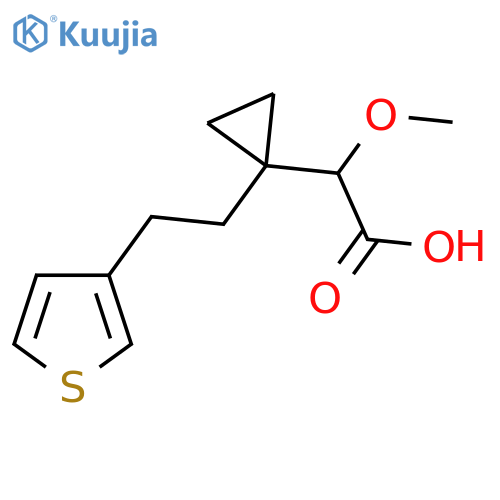 2-methoxy-2-{1-2-(thiophen-3-yl)ethylcyclopropyl}acetic acid structure