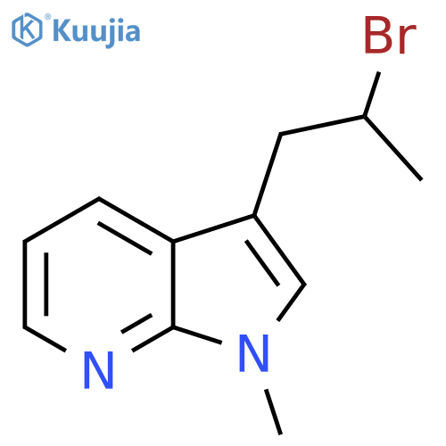 3-(2-bromopropyl)-1-methyl-1H-pyrrolo2,3-bpyridine structure