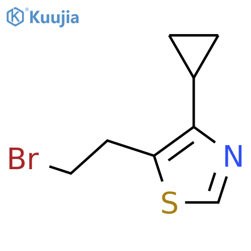 5-(2-bromoethyl)-4-cyclopropyl-1,3-thiazole structure