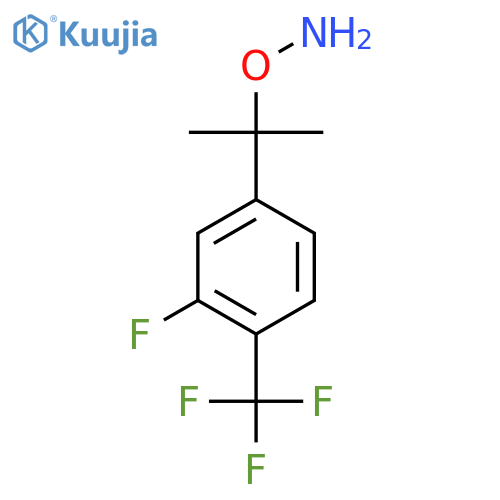 O-{2-3-fluoro-4-(trifluoromethyl)phenylpropan-2-yl}hydroxylamine structure