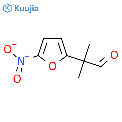 2-methyl-2-(5-nitrofuran-2-yl)propanal structure