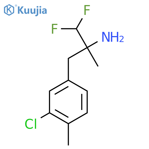 3-(3-chloro-4-methylphenyl)-1,1-difluoro-2-methylpropan-2-amine structure