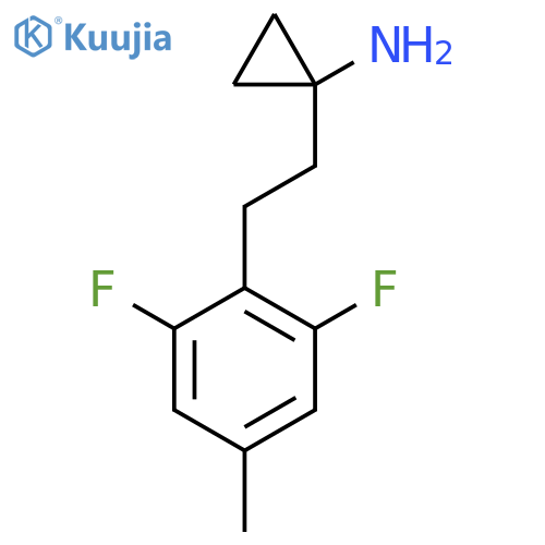 1-2-(2,6-difluoro-4-methylphenyl)ethylcyclopropan-1-amine structure