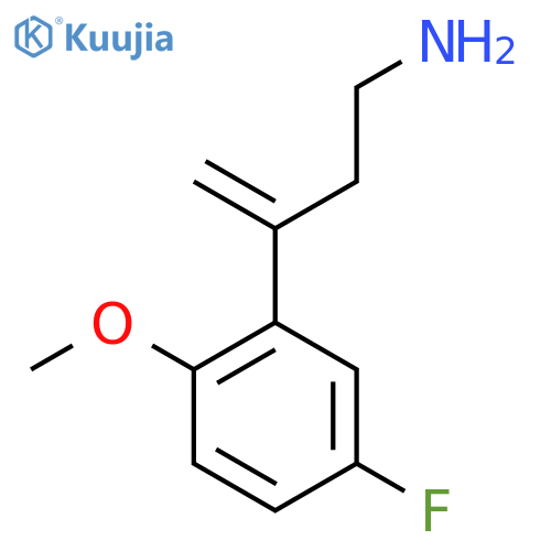 3-(5-fluoro-2-methoxyphenyl)but-3-en-1-amine structure
