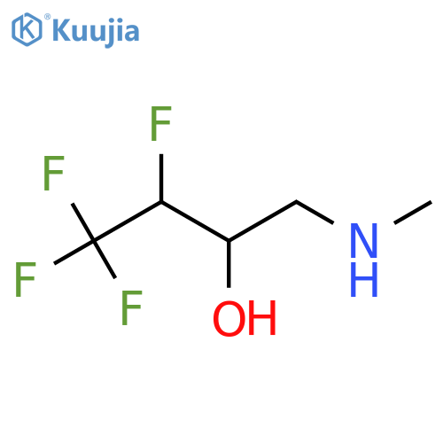3,4,4,4-tetrafluoro-1-(methylamino)butan-2-ol structure