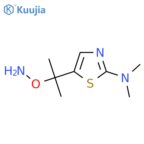 5-2-(aminooxy)propan-2-yl-N,N-dimethyl-1,3-thiazol-2-amine structure