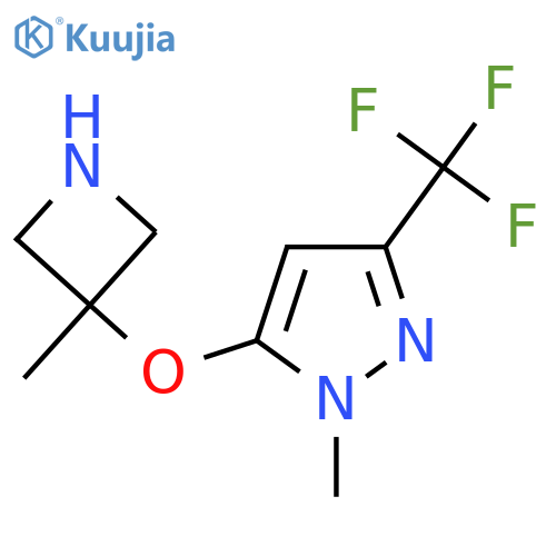 1-methyl-5-(3-methylazetidin-3-yl)oxy-3-(trifluoromethyl)-1H-pyrazole structure