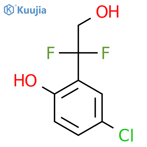 4-chloro-2-(1,1-difluoro-2-hydroxyethyl)phenol structure