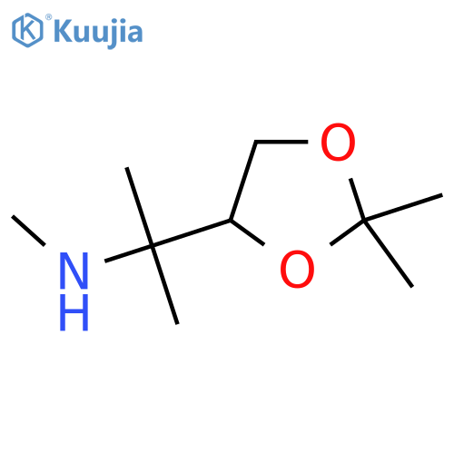 2-(2,2-dimethyl-1,3-dioxolan-4-yl)propan-2-yl(methyl)amine structure