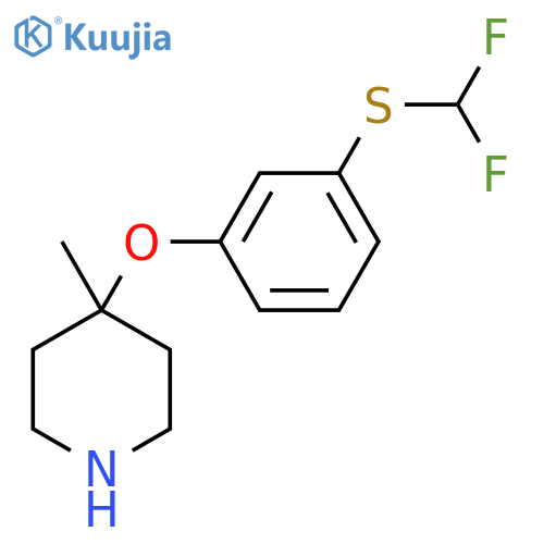 4-{3-(difluoromethyl)sulfanylphenoxy}-4-methylpiperidine structure