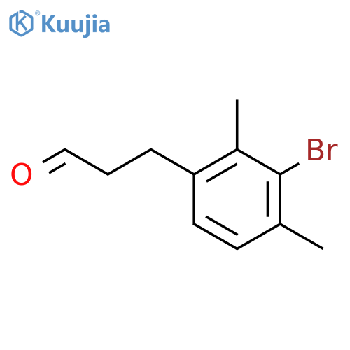 3-(3-bromo-2,4-dimethylphenyl)propanal structure