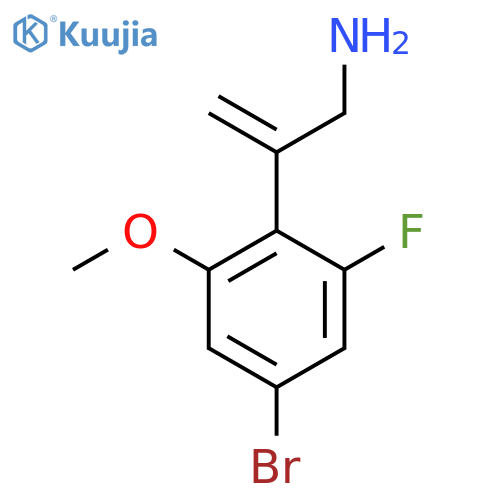 2-(4-bromo-2-fluoro-6-methoxyphenyl)prop-2-en-1-amine structure