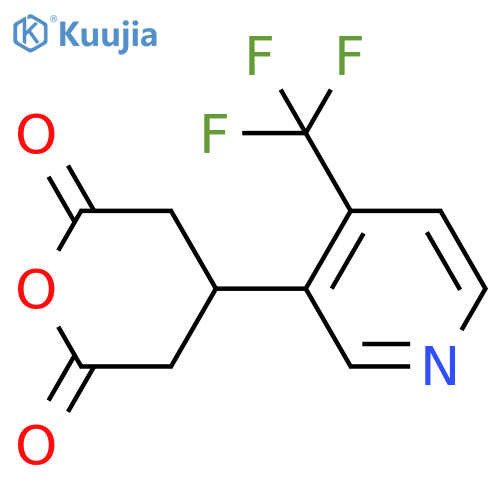 4-4-(trifluoromethyl)pyridin-3-yloxane-2,6-dione structure