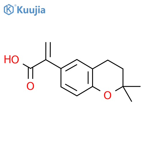 2-(2,2-dimethyl-3,4-dihydro-2H-1-benzopyran-6-yl)prop-2-enoic acid structure