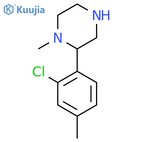 2-(2-chloro-4-methylphenyl)-1-methylpiperazine structure