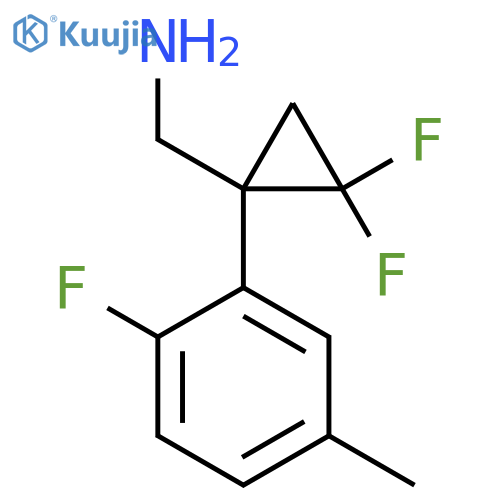 2,2-difluoro-1-(2-fluoro-5-methylphenyl)cyclopropylmethanamine structure