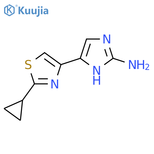 5-(2-cyclopropyl-1,3-thiazol-4-yl)-1H-imidazol-2-amine structure