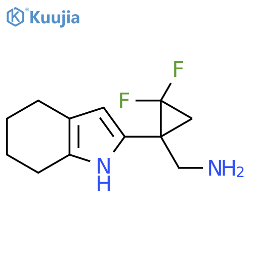 2,2-difluoro-1-(4,5,6,7-tetrahydro-1H-indol-2-yl)cyclopropylmethanamine structure