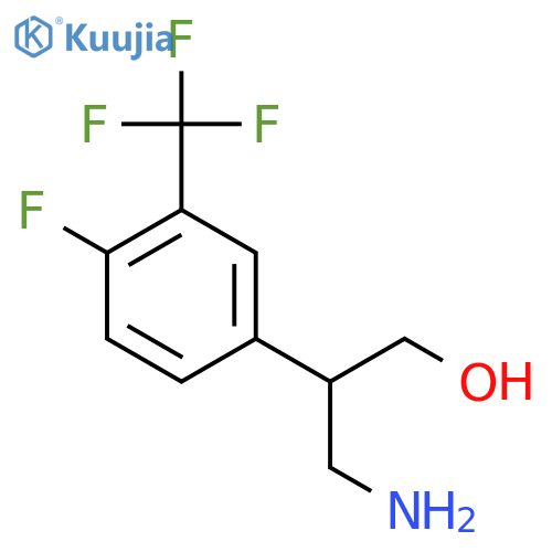 3-amino-2-4-fluoro-3-(trifluoromethyl)phenylpropan-1-ol structure