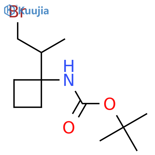 tert-butyl N-1-(1-bromopropan-2-yl)cyclobutylcarbamate structure