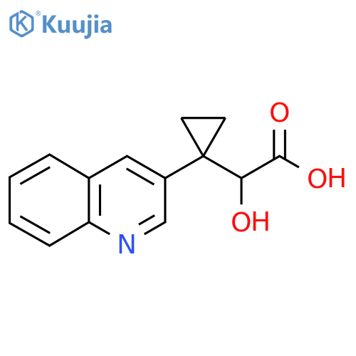 2-hydroxy-2-1-(quinolin-3-yl)cyclopropylacetic acid structure