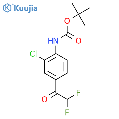 tert-butyl N-2-chloro-4-(2,2-difluoroacetyl)phenylcarbamate structure