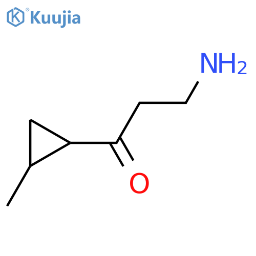 3-amino-1-(2-methylcyclopropyl)propan-1-one structure