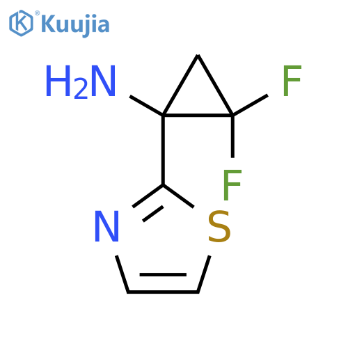 2,2-difluoro-1-(1,3-thiazol-2-yl)cyclopropan-1-amine structure