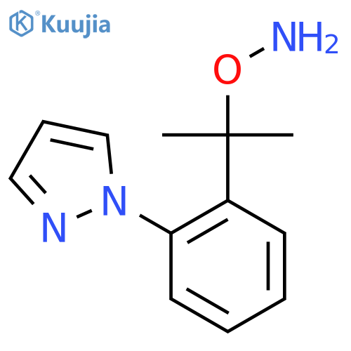 O-{2-2-(1H-pyrazol-1-yl)phenylpropan-2-yl}hydroxylamine structure