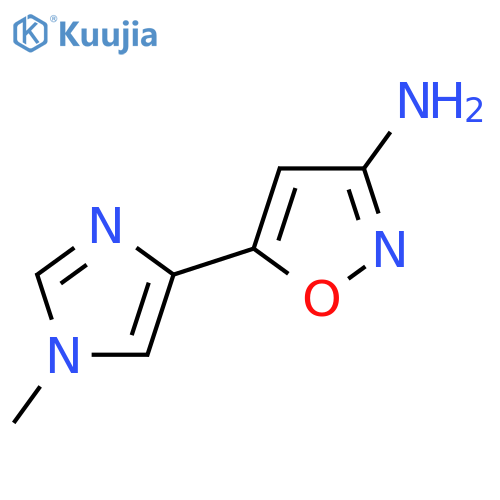 5-(1-methyl-1H-imidazol-4-yl)-1,2-oxazol-3-amine structure