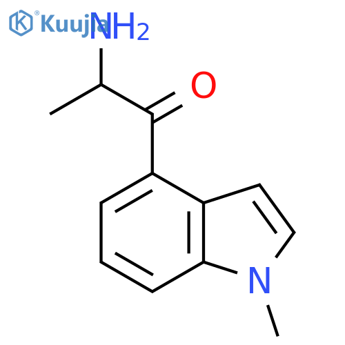 2-amino-1-(1-methyl-1H-indol-4-yl)propan-1-one structure