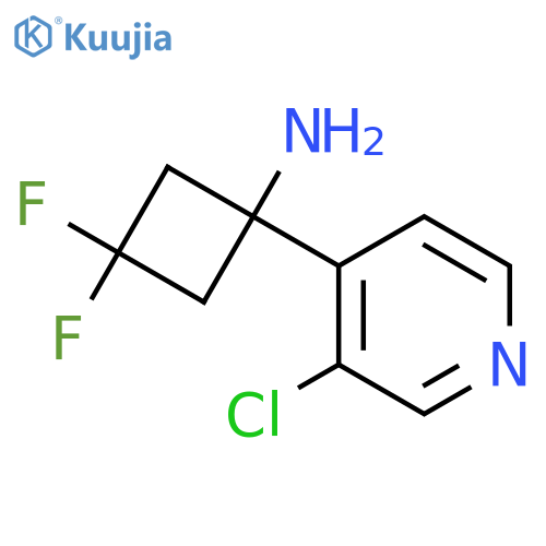 1-(3-chloropyridin-4-yl)-3,3-difluorocyclobutan-1-amine structure