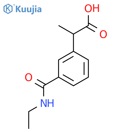 2-3-(ethylcarbamoyl)phenylpropanoic acid structure
