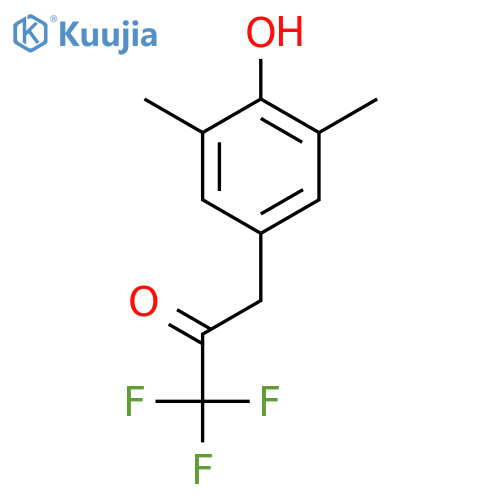 1,1,1-trifluoro-3-(4-hydroxy-3,5-dimethylphenyl)propan-2-one structure