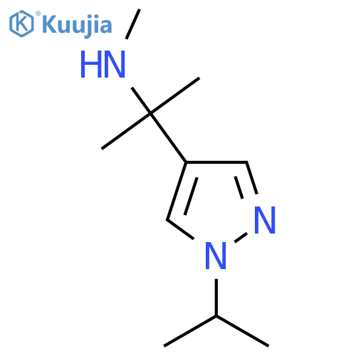 methyl({2-1-(propan-2-yl)-1H-pyrazol-4-ylpropan-2-yl})amine structure