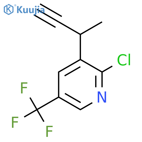3-(but-3-yn-2-yl)-2-chloro-5-(trifluoromethyl)pyridine structure