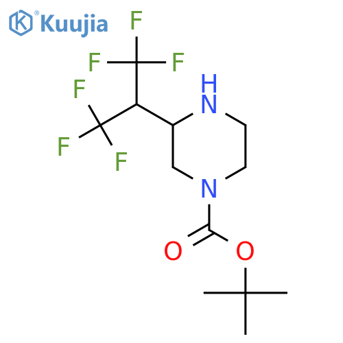 tert-butyl 3-(1,1,1,3,3,3-hexafluoropropan-2-yl)piperazine-1-carboxylate structure