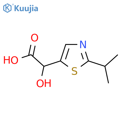 2-hydroxy-2-2-(propan-2-yl)-1,3-thiazol-5-ylacetic acid structure