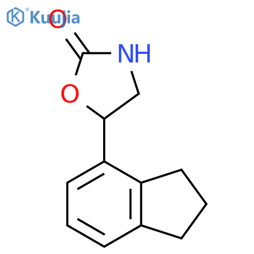 5-(2,3-dihydro-1H-inden-4-yl)-1,3-oxazolidin-2-one structure