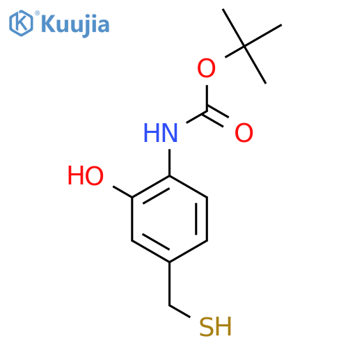 tert-butyl N-2-hydroxy-4-(sulfanylmethyl)phenylcarbamate structure