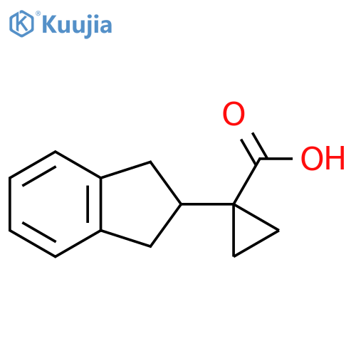 1-(2,3-dihydro-1H-inden-2-yl)cyclopropane-1-carboxylic acid structure