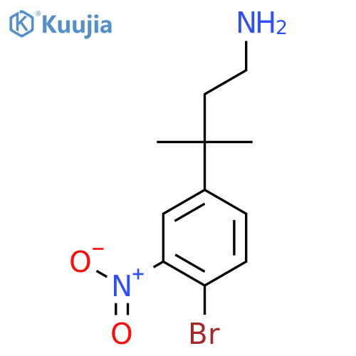 3-(4-bromo-3-nitrophenyl)-3-methylbutan-1-amine structure