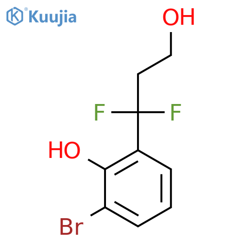 2-bromo-6-(1,1-difluoro-3-hydroxypropyl)phenol structure