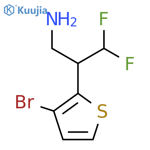 2-(3-bromothiophen-2-yl)-3,3-difluoropropan-1-amine structure